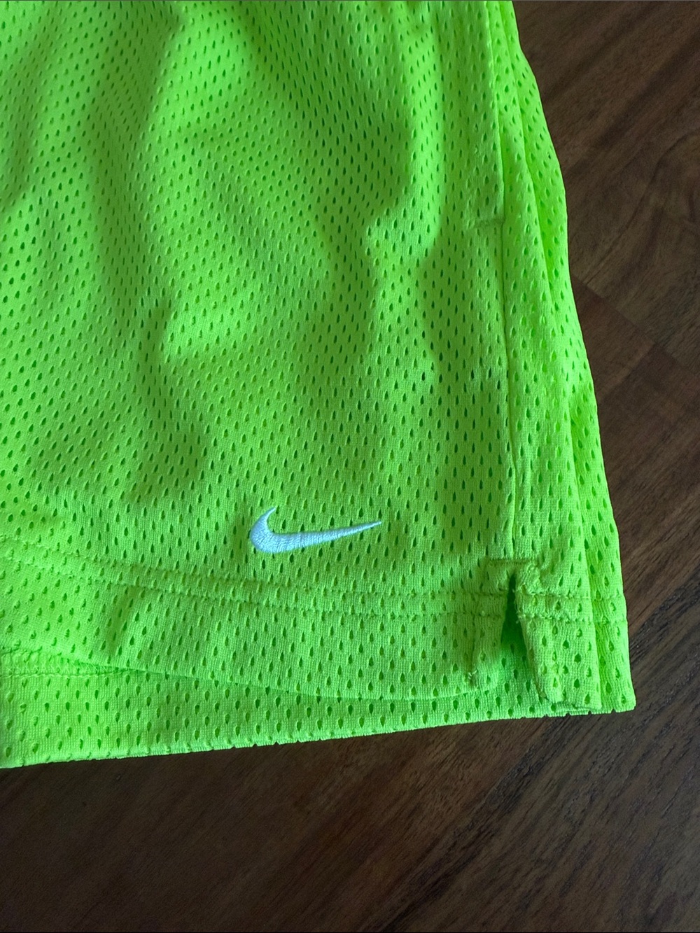 NWT Nike Neon Yellow Mesh Athletic Shorts - Picture 2 of 5